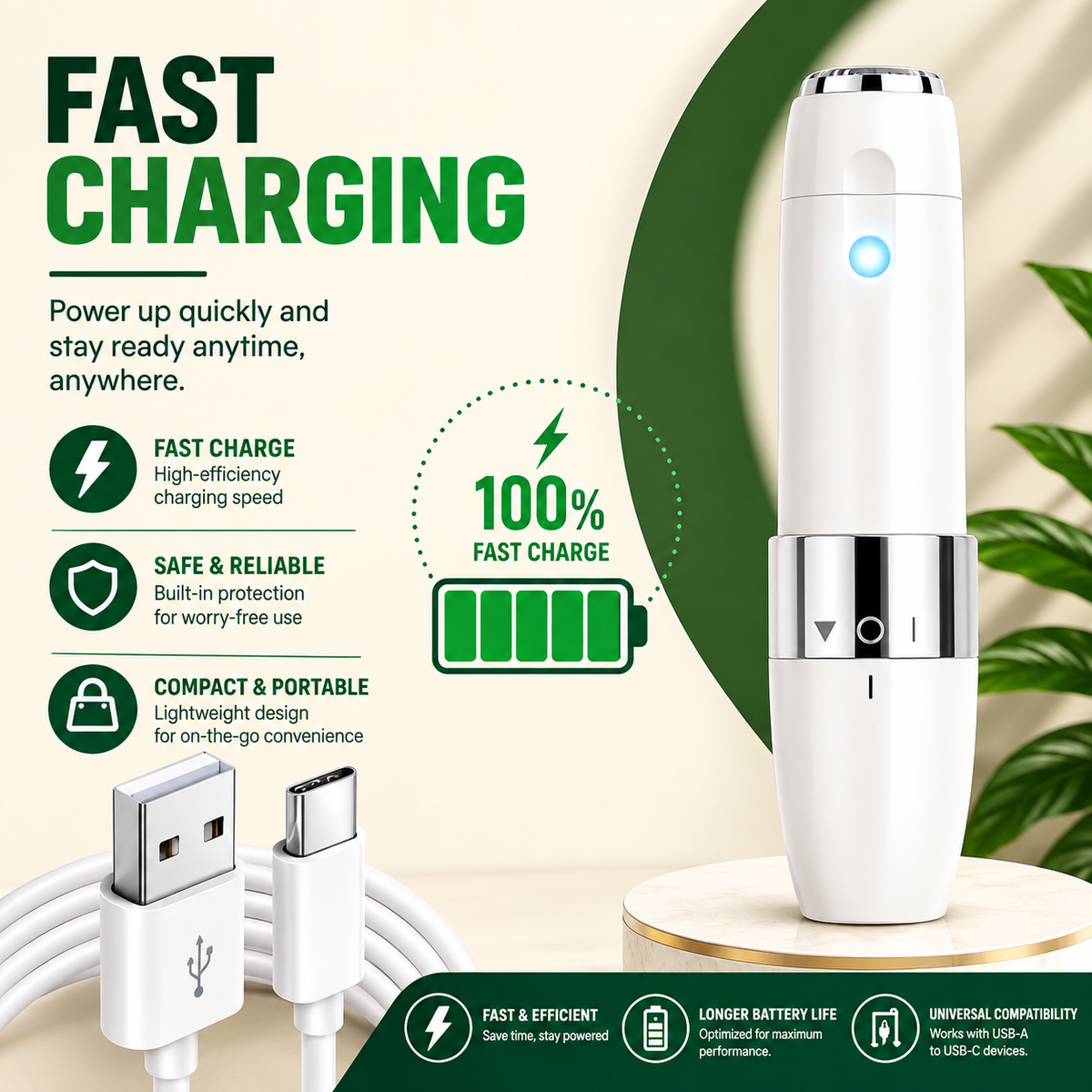 Face Mini Hair Remover FS1000 Cordless for Women Cordless Epilator (White)